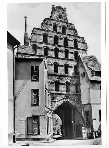 Ansichtskarte, Stralsund, Semmlower Tor (1944 zerstört), nach einem alten Foto, 1980