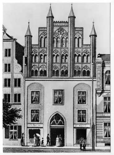 AK, Stralsund, Altes Bürgermeisterhaus, nach einem alten Foto, 1980