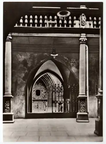 AK, Stralsund, Rathauseingang und Kirchenportal, nach einem alten Foto, 1980