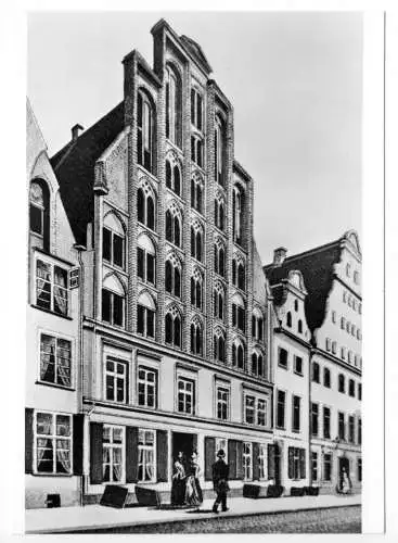 AK, Stralsund, Bürgerhaus in der Semlower Str., nach einem alten Foto, 1980