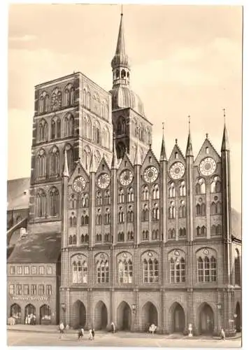 Ansichtskarte, Stralsund, Rathaus am Alten Markt, 1966