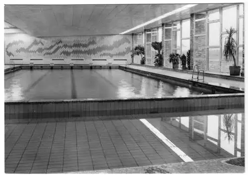 Ansichtskarte, Klink Kr. Waren, FDGB-Ferienobjekt, Heim "Herbert Warnke", Schwimmbad, 1979