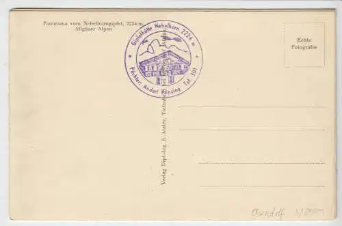 AK dreiteilg, Oberstdorf Allgäu, Panorama vom Nebelhorngipfel, um 1938