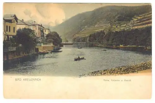 AK, Bad Kreuznach, Nahe, Kaiserau u. Haardt, 1905