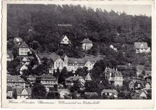 Ansichtskarte, Hann. Münden, Villenviertel am Kattenbühl, um 1952