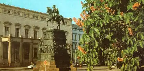 AK lang, Berlin Mitte, Reiterstandbild Friedrich II., Unter den Linden, 1986