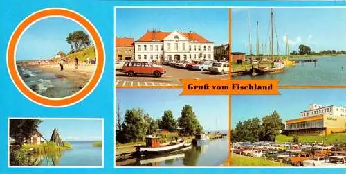 Ansichtskarte lang, Gruß vom Fischland, sechs Abb., 1983
