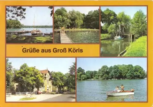 Ansichtskarte, Groß Köris Kr. Königs Wusterhausen, fünf Abb., 1989