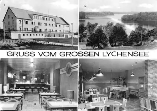 AK, Lychen, Ferienheim des VEB Baumwollspinnerei Leinefelde, vier Abb., 1976