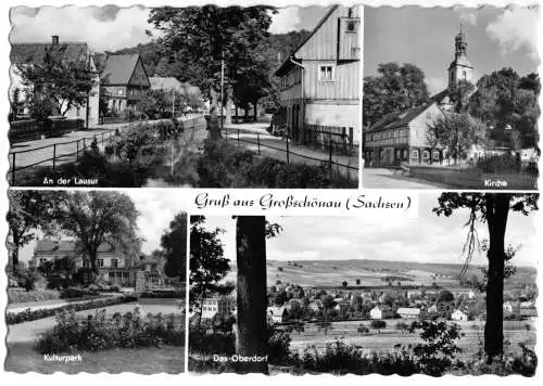 Ansichtskarte, Großschönau Sa., vier Abb., Version 1, 1961