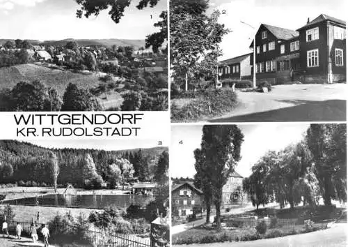 Ansichtskarte, Wittgendorf Kr. Rudolstadt, vier Abb., 1981
