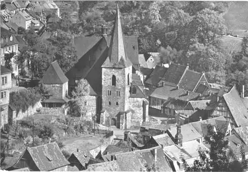 Ansichtskarte, Stolberg Harz, Blick zur Kirche St. Martini, 1986