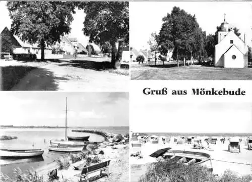 Ansichtskarte, Mönkebude, vier Abb., 1974