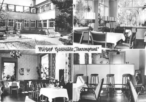 Ansichtskarte, Möser, Gaststätte Tannengrund, vier Abb., 1969