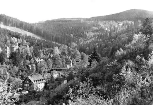 AK, Kurort Kipsdorf Osterzgeb., Teilansicht mit Bärenfels und Spitzberg, 1976