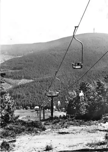 AK, Kurort Oberwiesenthal, Großer Sessellift, 1968