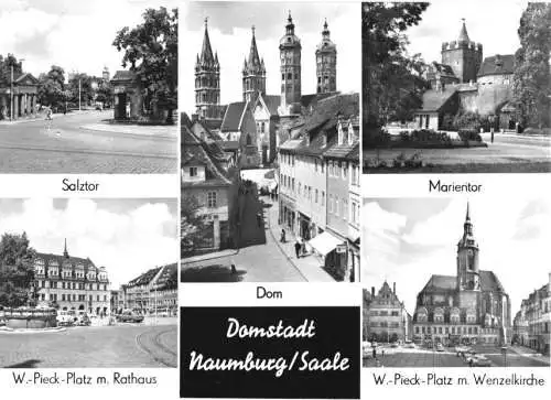 Ansichtskarte, Naumburg Saale, fünf Abb., 1976