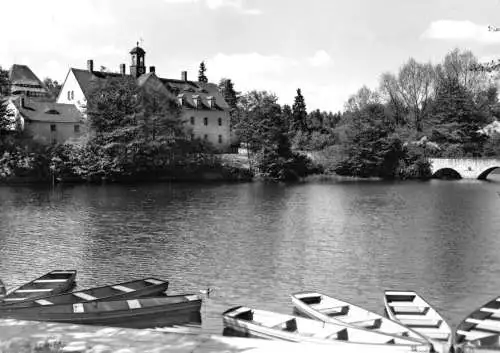 Ansichtskarte, Grillenburg Kr. Freital, Blick zum Jagdschloß, 1973