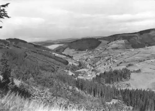 AK, Waffenrod Thür. Wald, Blick von der Laithe nach Biberau, 1966