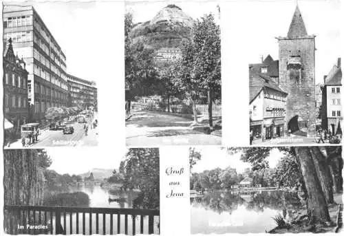Ansichtskarte, Jena, fünf Abb., 1960