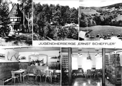 Ansichtskarte, Rittersgrün Erzgeb., 5 Abb., Jugendherberge, 1977
