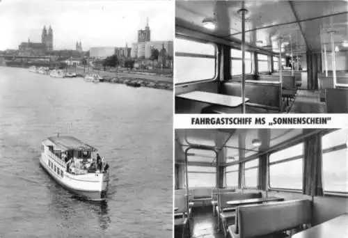 AK, Magdeburg, Fahrgastschiff MS "Sonnenschein", 1974