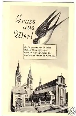 Ansichtskarte, Werl, Gruß aus Werl, 1950