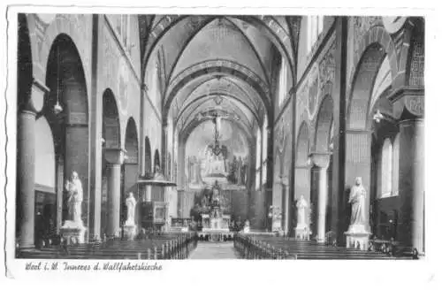 Ansichtskarte, Werl i. W., Inneres der Wallfahrtskirche, 1954