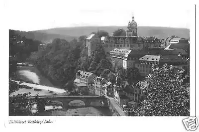 AK, Weilburg Lahn, Teilansicht mit Brücke, 1953