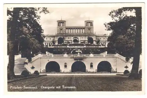 Ansichtskarte, Potsdam, Orangerie im Park Sanssouci, um 1938