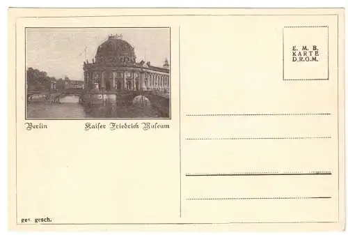 Ansichtskarte, Berlin Mitte, Kaiser-Friedrich-Museum [Bodemuseum], um 1930