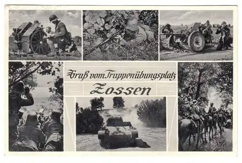 AK, Zossen, Gruß vom Truppenübungsplatz Zossen, sechs Ausbildungsszenen, 1938