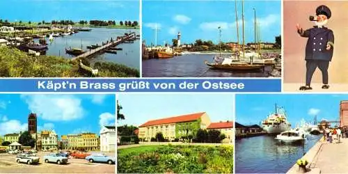 Ansichtskarte lang, Wismar und Umgebung, sechs Abb., 1982