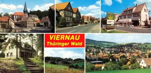 Ansichtskarte lang, Viernau Thür. Wald, sechs Abb., um 1992