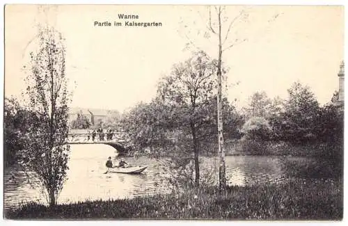 AK, Wanne, Partie im Kaisergarten, 1910