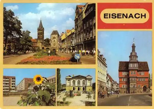 Ansichtskarte, Eisenach,  vier Abb., 1988