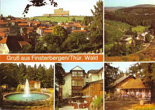 Ansichtskarte, Finsterbergen Thür. Wald, fünf Abb., 1987