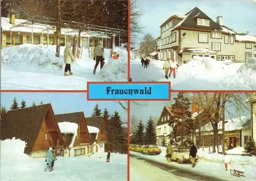 AK, Frauenwald Kr. Ilmenau, vier Winteransichten, 1986