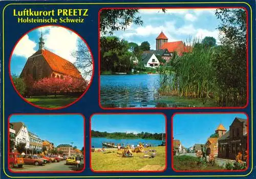 Ansichtskarte, Preetz Holst. Schweiz, fünf Abb., um 1990