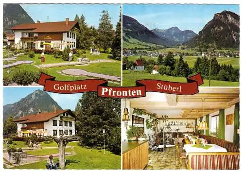 Ansichtskarte, Pfronten - Steinach, Café - Golfplatzstüberl, vier Abb., 1993