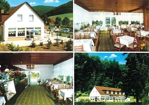 AK, Bad Pyrmont - Löwensen, Café - Restaurant "Friedensthal", vier Abb., 1976
