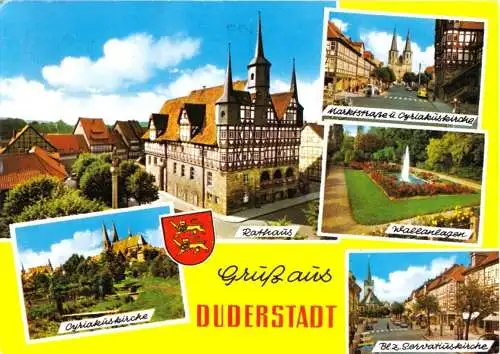 Ansichtskarte, Duderstadt, fünf Abb., 1985