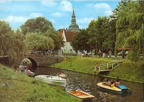 Ansichtskarte, Friedrichstadt Eider, Am Mittelburggraben, 1980