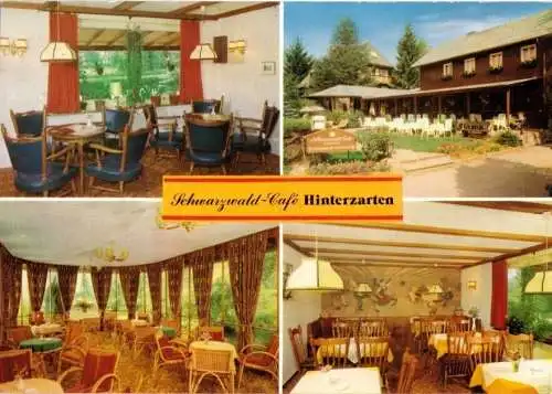 Ansichtskarte, Hinterzarten Schwarzw., Schwarzwald-Café, vier Abb., um 1980