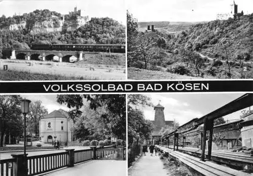 Ansichtskarte, Bad Kösen, vier Abb., 1972