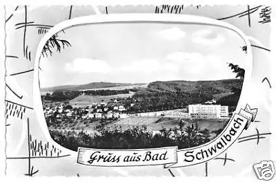 Ansichtskarte, Bad Schwalbach, Gesamtansicht, gestaltet, 1961