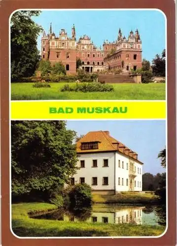 Ansichtskarte, Bad Muskau, zwei Abb., 1985