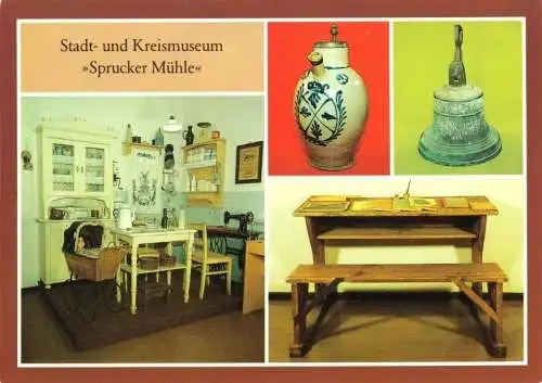 AK, Guben, Stadt- und Kreismuseum "Sprucker Mühle", vier Abb., 1987