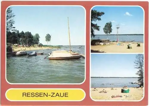 AK, Ressen - Zaue Kr. Lübben, drei Abb., 1990
