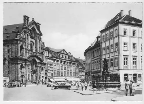 AK, Bamberg, Grüner Markt, um 1955